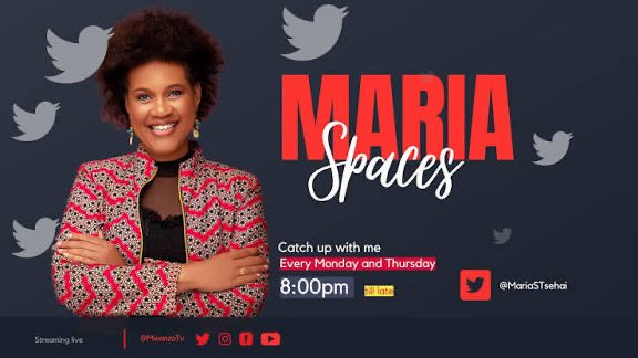 Msisahau leo #MariaSpaces - mjadala wa taifa unaendelea 
Mkata swichi atakuwa kazini so mjipange
Leo tunajadili Way forward 
Bunge letu litakuja na maazimio mengine njoo uchangie!
Kama kawaida leo usiku!