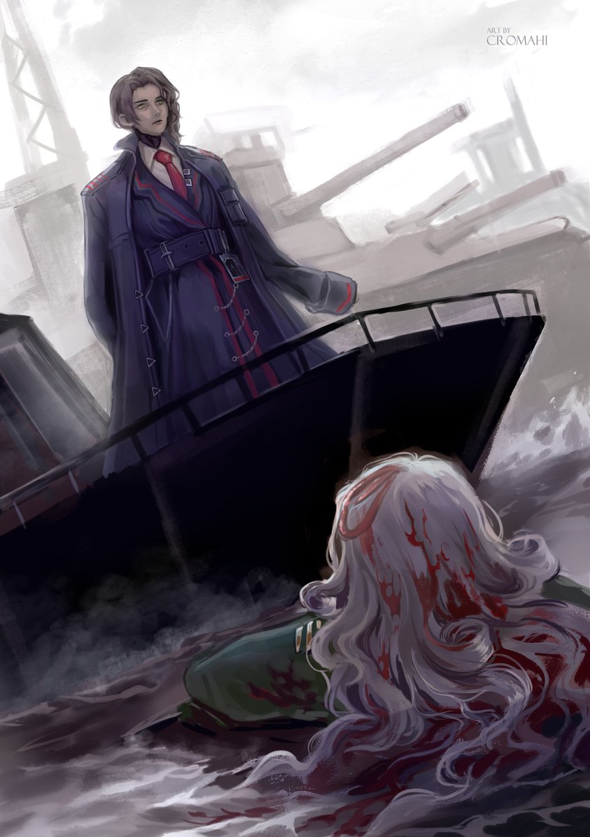 cromahi's tweet image. My illustration for #LCB_Zine 

#limbuscompany #Limbus_Company  #ahab #hermann