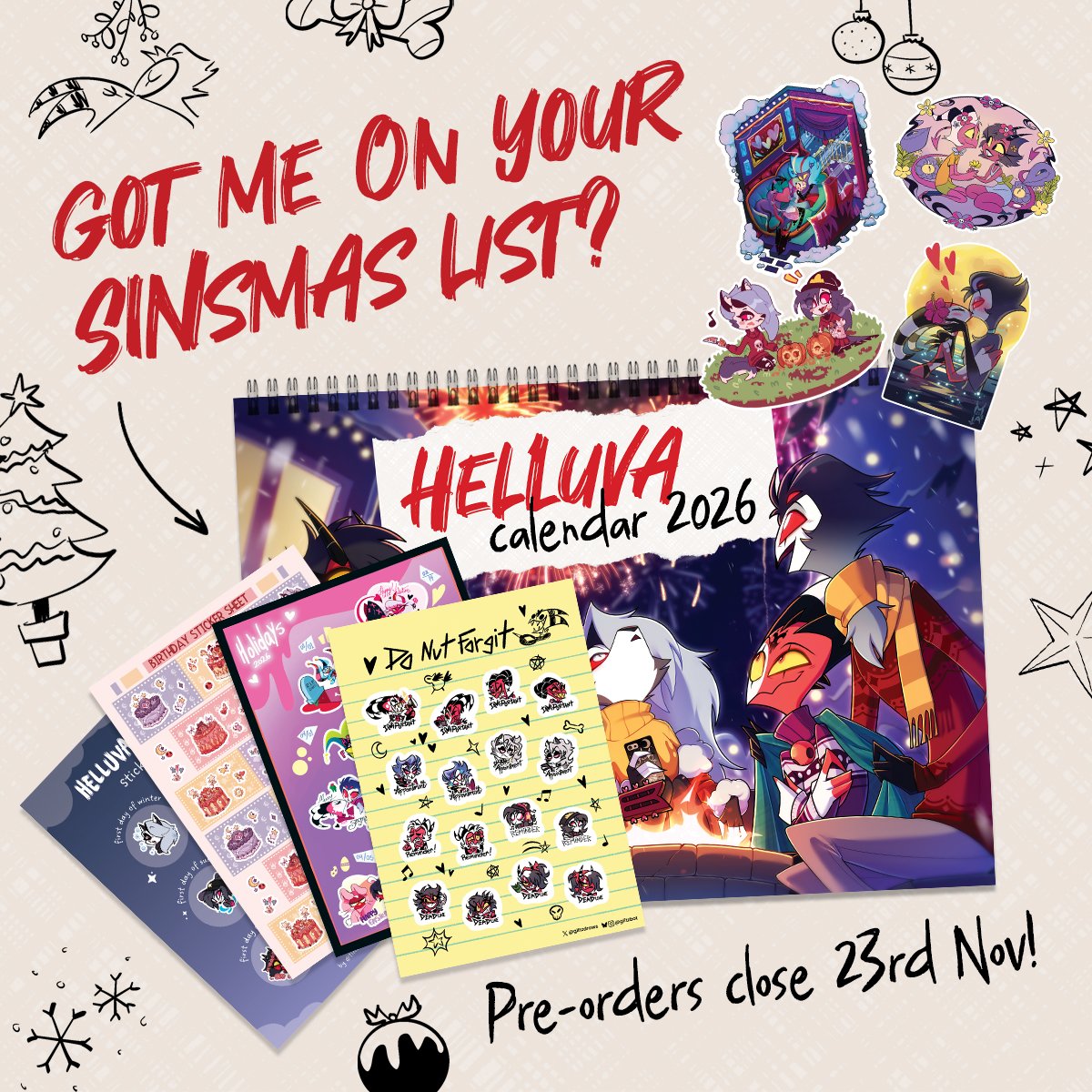 The best Sinsmas present you could ask for! Dont forget to order before 23rd Nov 🎄🎁❄️
#helluvaboss #helluvacalendar