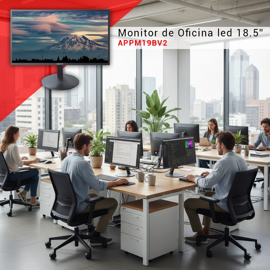 Approx_Iberia's tweet image. Optimiza tu espacio, mejora tu trabajo. 📷📷
El monitor de oficina LED 18.5&quot; APPM19BV2 de APPROX es perfecto para entornos profesionales que necesitan fiabilidad, comodidad visual y un diseño limpio que encaje en cualquier puesto de trabajo.

#APPROX #Monitor #APPM19BV2 #Oficina