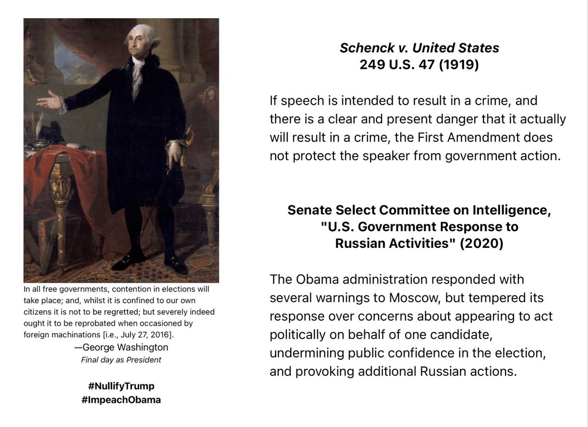 RonaldGrey's tweet image. ✝️ #SoHelpMeGOD #Blasphemy

2016

TRUMP: “Russia, if you’re listening”
18 U.S. Code § 2381 —TREASON

OBAMA: “I will faithfully execute”
18 U.S. Code § 1621 —PERJURY

2021

TRUMP: “Send it back to the states to recertify”
18 U.S. Code § 1621 —PERJURY

#NullifyTrump #ImpeachObama