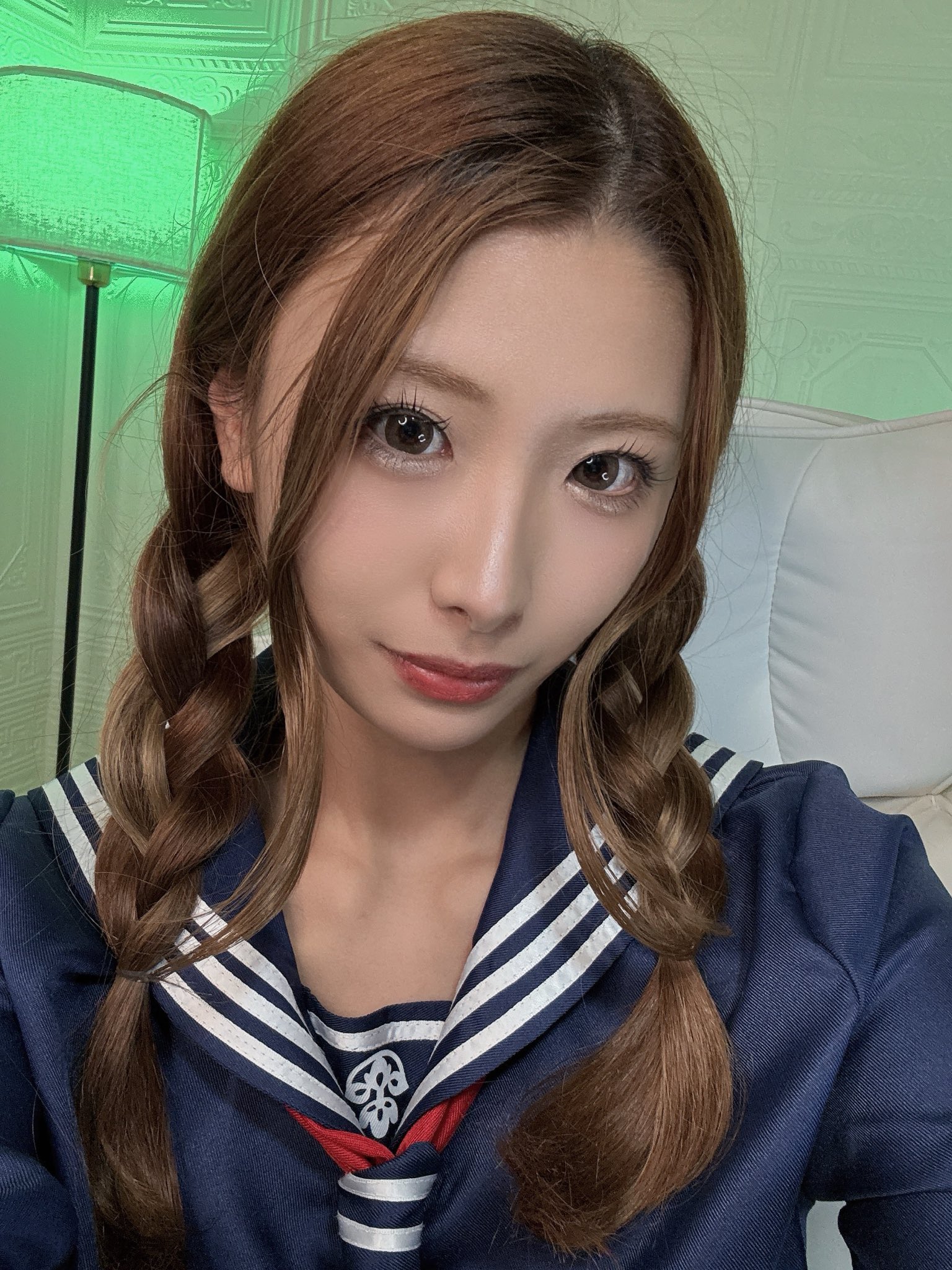 ゲーム配信スタート♡ 今日はおさげちゃん｜みきケロ（@miki_mikicherry）エロ画像まとめ