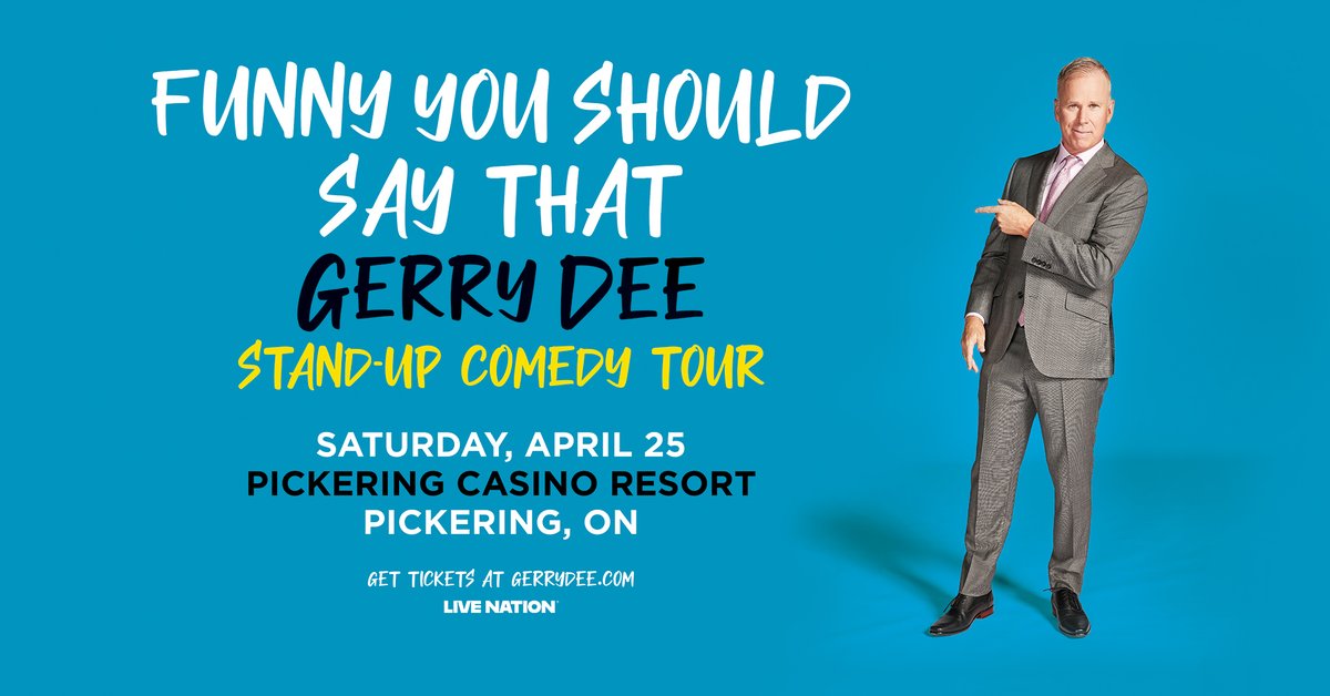 🎤 Announced today! <a href="/gerrydee/">Gerry Dee</a> “Funny You Should Say That” Tour hits <a href="/PickeringCasino/">Pickering Casino Resort</a> Apr 25!
🎟️ Tix on sale Nov 14 at 10AM — or keep it locked on Q107 to beat the box office w/ Fearless