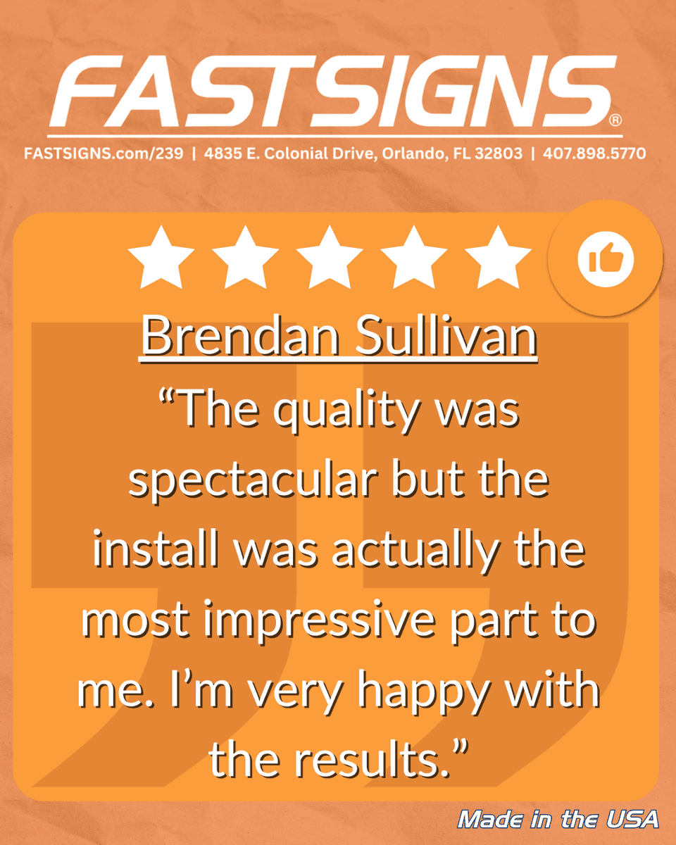 FastsignsOrland's tweet image. Swipe for the fabulous results Brendan is talking about! ➡️ We loved completing this installation for White Glove Lawn and Landscape. 

⭐⭐⭐⭐⭐

#FASTSIGNSOrlandoCentral #OrlandoSigns #BestofOrlando #makeyourstatement