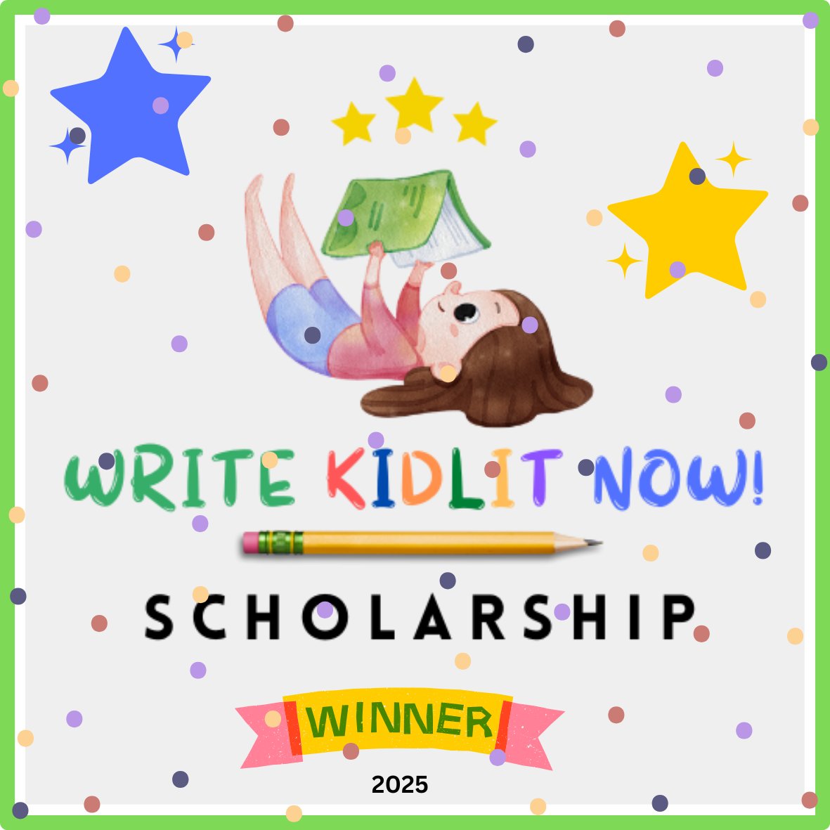 FuneverWriting's tweet image. 😮 I am a recipient of the Write Kidlit Now! Scholarship! I&apos;m beyond grateful for this opportunity and can&apos;t wait to continue honing my skills in 2026!