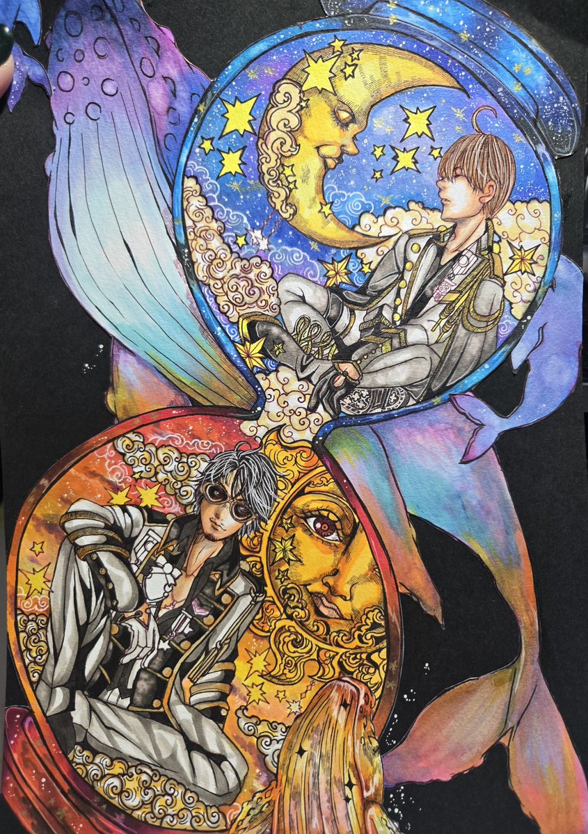 これ背景のクジラの色失敗したら終わりだからマジでどうしようかと思ったw(何とか思い通りの色になった)