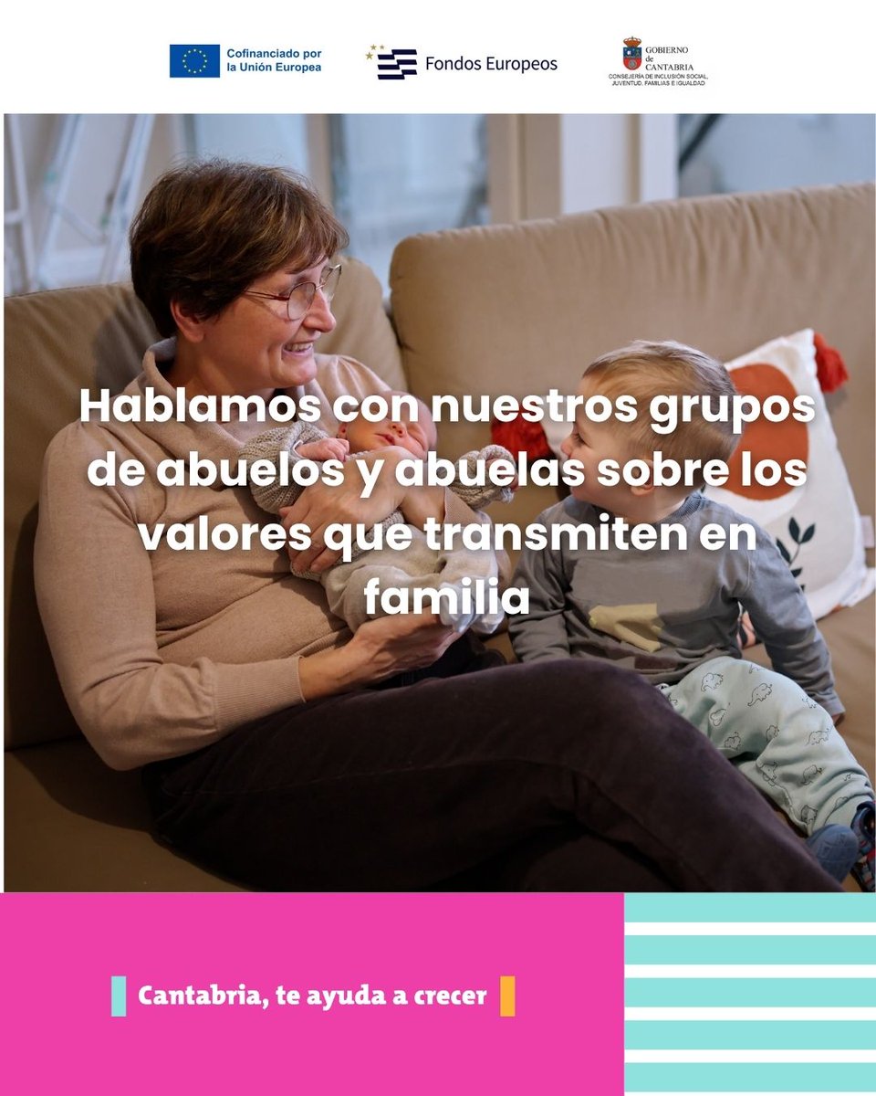 En los primeros encuentros de nuestros grupos de abuelos y abuelas hemos podido reflexionar sobre el apoyo que suponen en la crianza de sus nietos y nietas, todos los valores que les transmiten, y los grandes recuerdos que crean a su lado.
#CantabriaTeAyudaACrecer #FondosEuropeos
