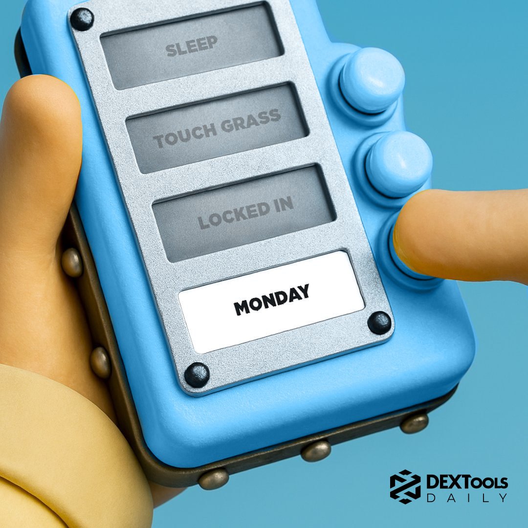 ☕️ It’s Monday, traders.
No sleep. No breaks. Just charts. 📊

Let’s lock in <a href="/DEXToolsApp/">DEXTools</a> 🔍