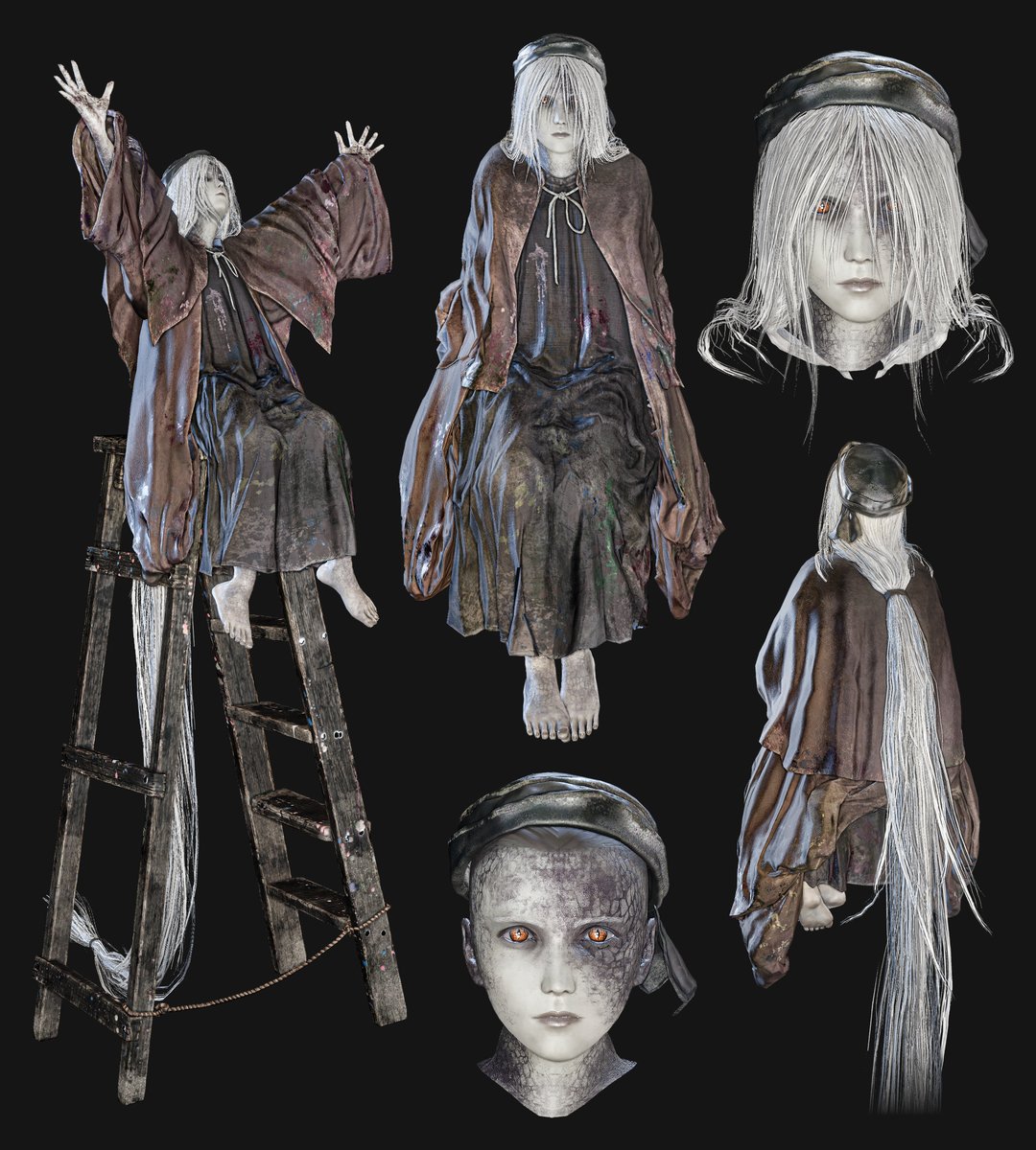 Zlofsky2nd's tweet image. 画家 / Painting Woman
#ダークソウル3 #DarkSouls3