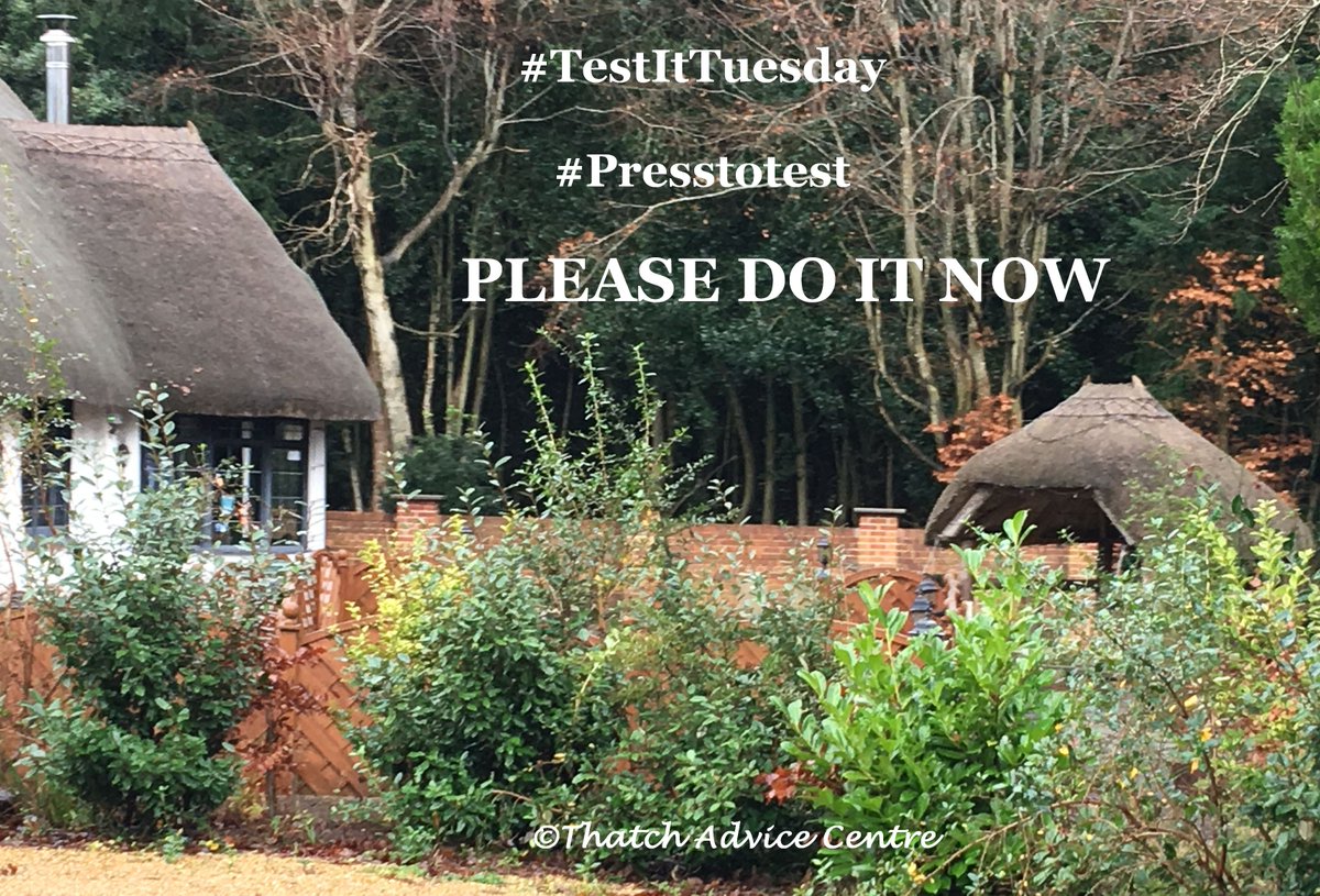 ThatchAdvice's tweet image. #TestitTuesday  #PresstoTest
Don&apos;t just assume they work... 
Test your smoke and CO Alarms