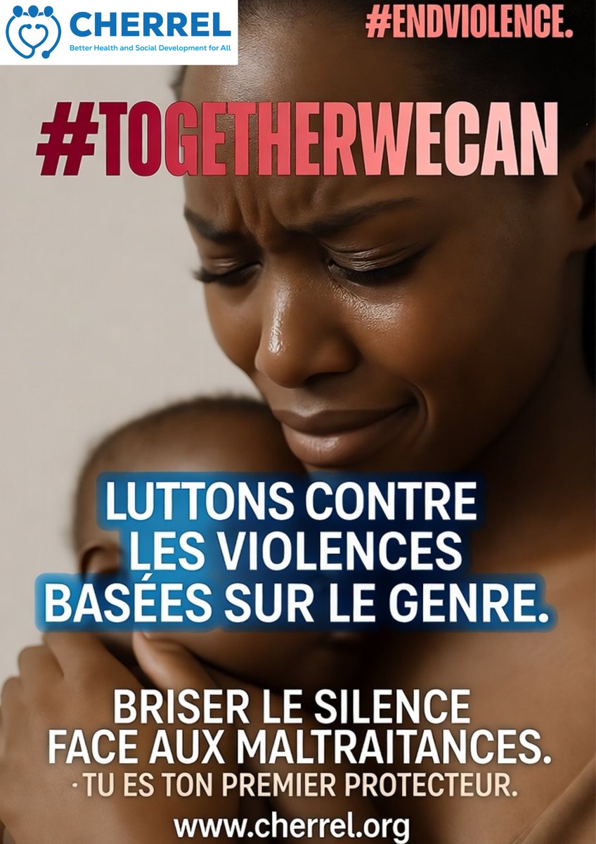 💔 Les violences basées sur le genre (VBG) brisent des vies et détruisent des familles

🤝 Ensemble, nous pouvons changer les choses
👉 Brisons le silence
👉 Soutenons les victimes
👉 Éduquons pour prévenir

✨ Tu es ton premier protecteur

#TogetherWeCan #EndViolence #StopVBG
