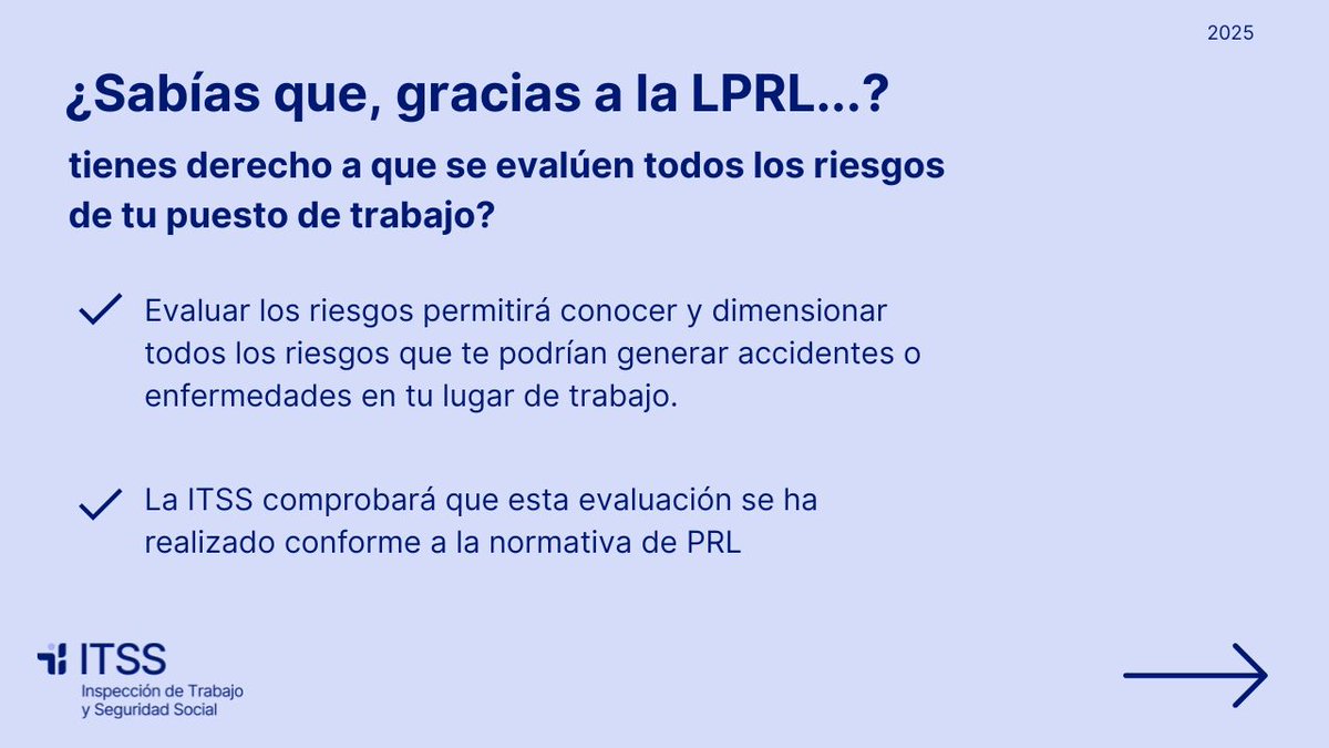 ITSS_INSPECCION's tweet image. 🏛 Hace unos días celebramos los 30 años de la Ley de Prevención de Riesgos Laborales. 
 
⁉️¿Sabías que esta Ley tiene como objetivo fundamental una protección eficaz de la seguridad y salud de las personas trabajadoras❓️ 
 
 📸 Te lo contamos aquí 👇
#LPRL #ITSS