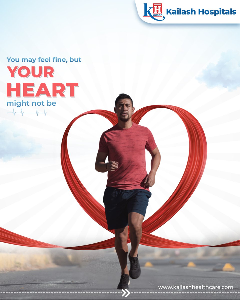 KailashHealth's tweet image. "I feel fine!"
You can feel fine and still have hidden heart issues. And if you're already stressed or over 30, the need is even greater.

Your heart might not be as fine as you feel. Don't wait for a sign. Get a #HeartHealth checkup today

#KailashHospitals #HeartCheckUp