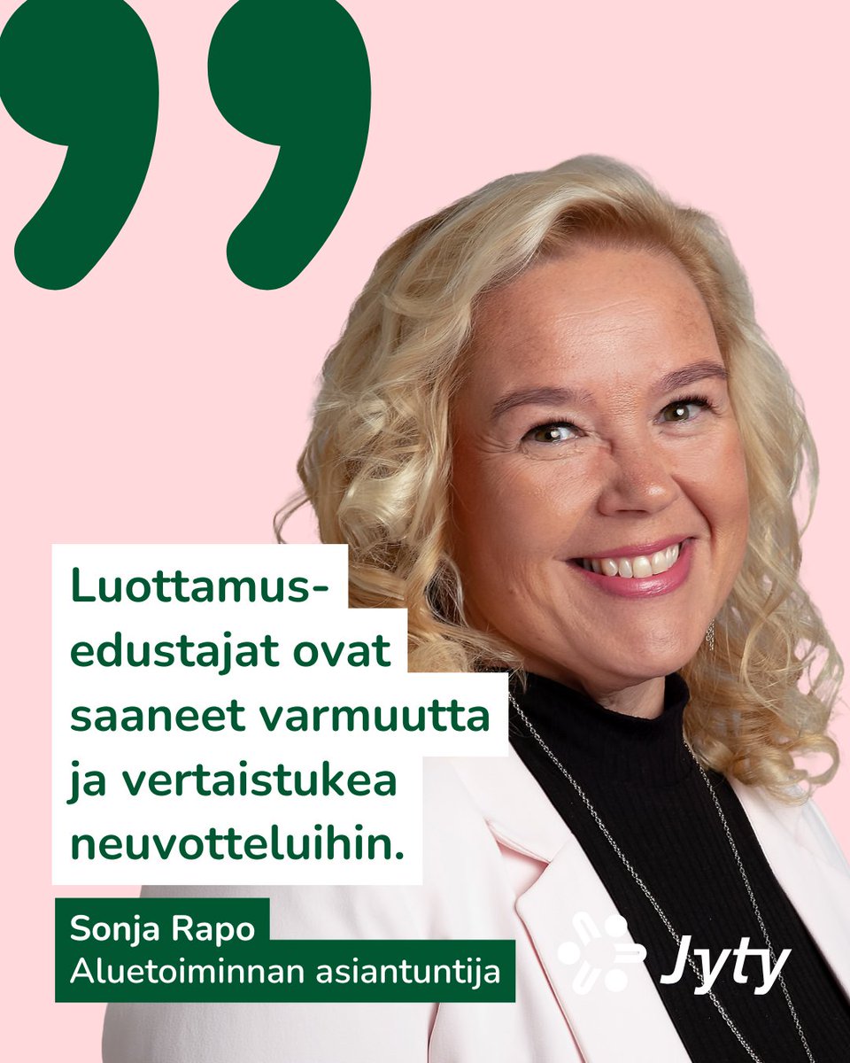 Kun muutos on iso, myös tiedontarve on suuri. Jytyn kiitelty koulutussarja kunta-alan tasopalkkajärjestelmästä antaa luottamusedustajille tukea mullistavassa muutoksessa. 💚 Koulutukset ovat olleet menestys.

Lue lisää: jytyliitto.fi/jytyn-tasopalk…

#jyty #tasopalkka #ammattiliitto