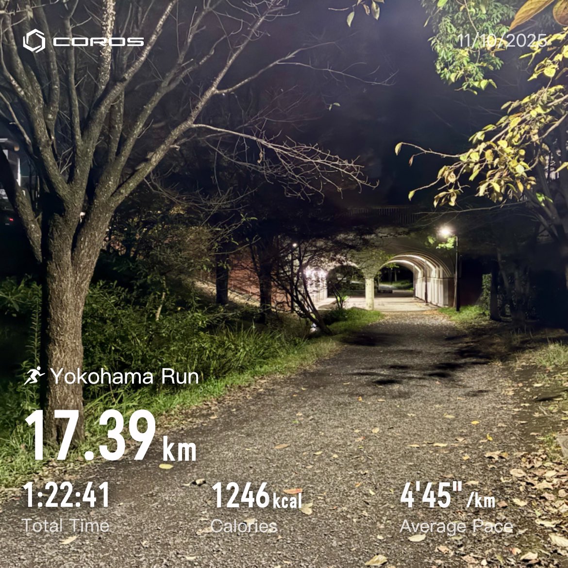 ラン
　E70分/T12分
　(11月合計122m/T68分)
#サブエガ  #coros #pacepro