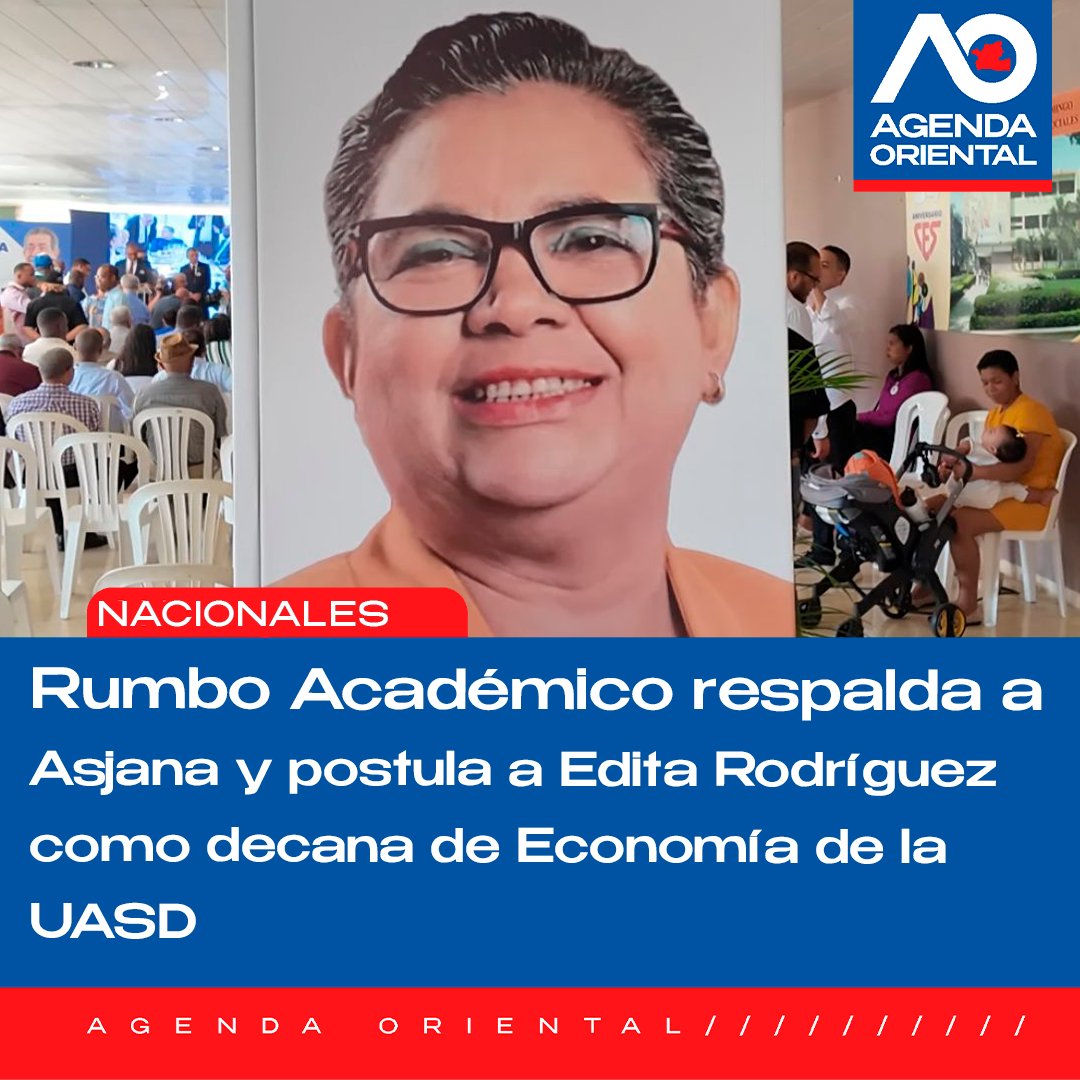 AGENDA ORIENTAL, Santo Domingo.– El Movimiento Rumbo Académico formalizó su respaldo al proyecto rectoral que encabeza el doctor Jorge Asjana David, durante un encuentro en el que además presentó a la economista Edita Rodríguez como su candidata a decana de la Facultad de
