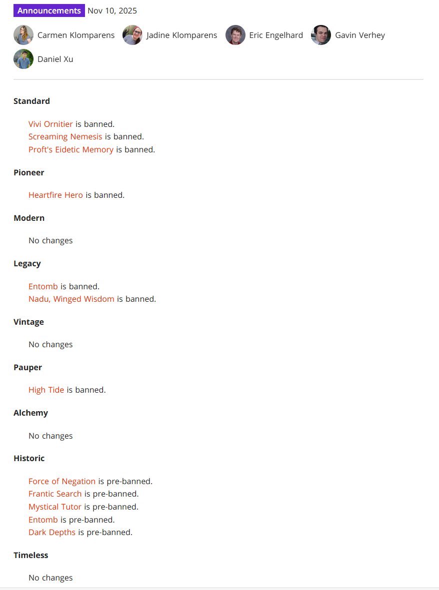 Banning cards before EW is also a bit a crazy.