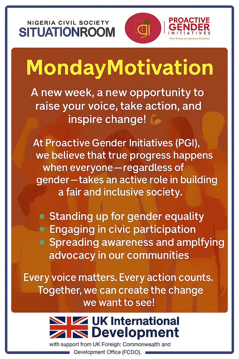 ProGender's tweet image. #genderequality #civicparticipation #mondaymotivation #youthempowerment #advocacy