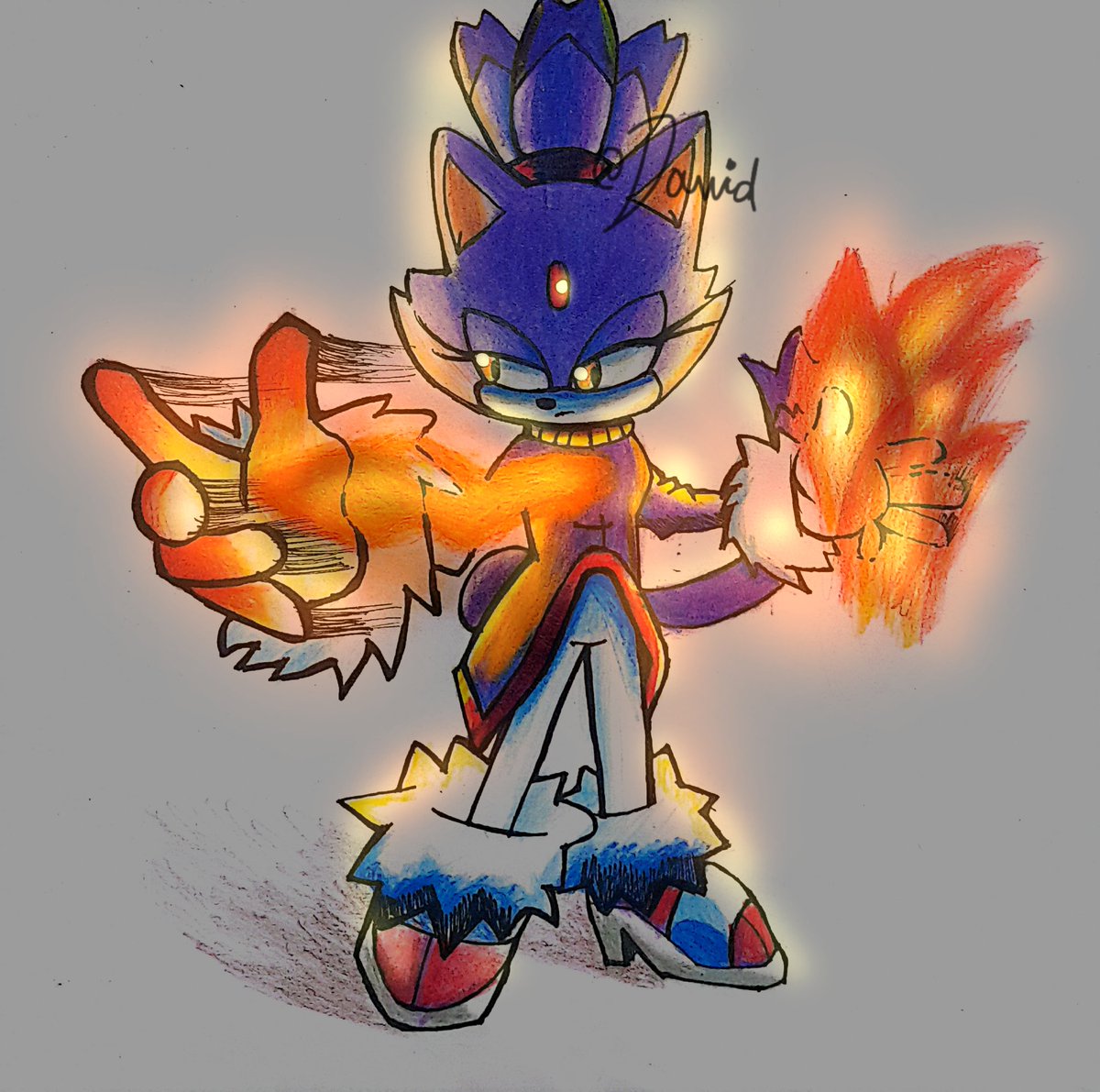 Un pequeño regalito de cumpleaños para mi buen pana, el buenardo Don Comedia Rush Star de <a href="/RushingRattah/">Rushing Rattah</a> (aunque el dibujo lo acabe hoy xd)
#blazethecat #SonicTheHedgehog #sega #IbisPaint #fanart #traditionalart #drawing #fanartdrawing #draw