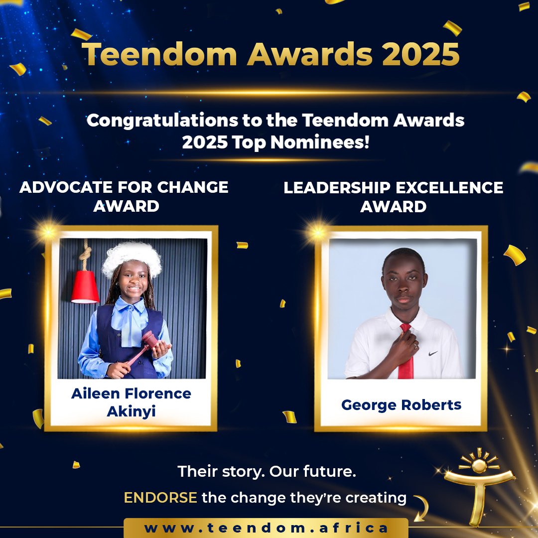 GeorgeR21403's tweet image. I&apos;m humbled and excited to share that I&apos;ve been selected as one of the Top Nominees @teendomafrica for Teendom Awards 2025 🎊🎉. This really means alot to me and thank you all for the support and belief. #TeendomAwards2025 #YoungChangemakers
@CMETrust
#CmetrustAt19