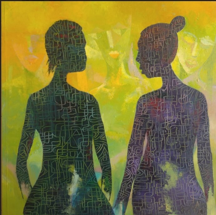 auctionnownow's tweet photo. Ever noticed how the best life advice comes while your hair is being braided? 
Beauty Parlour II by Gbenga Ajiboye (2021) celebrates the energy, creativity, and stories of women’s spaces, a visual ode to style, culture, and community.

Explore here → https://t.co/ZQjs26Boty https://t.co/2EJ5IRzVaT