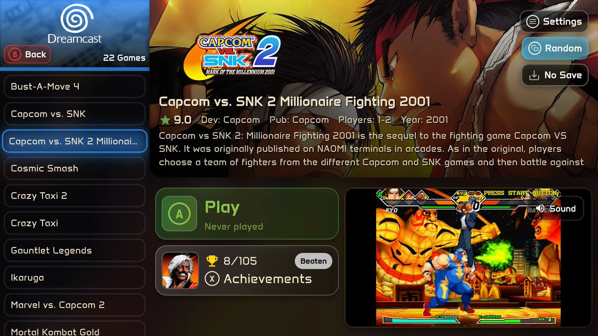 NeoGameLab's tweet image. 🚀 NeoStation Alpha 0.0.13 is out!

Changelog:
• Playtime tracking per game
• “Random Game” button
RetroAchievements UI, Save Sync placement, large text scroll &amp;amp; more!
🎮 Download free: neogamelab.com/downloads
#NeoStation #Emulation #RetroGaming