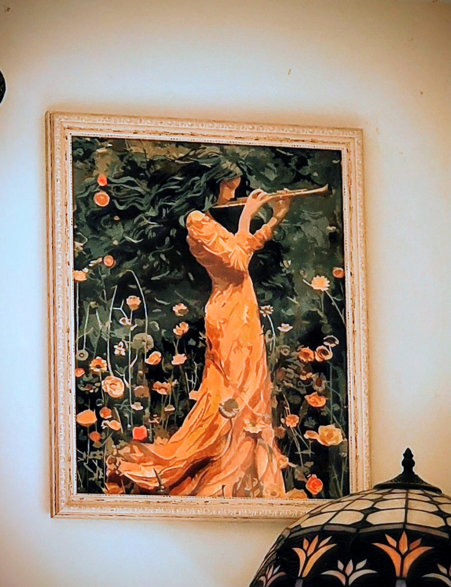 esp8687's tweet image. Framed and in situ, painting by numbers 😊