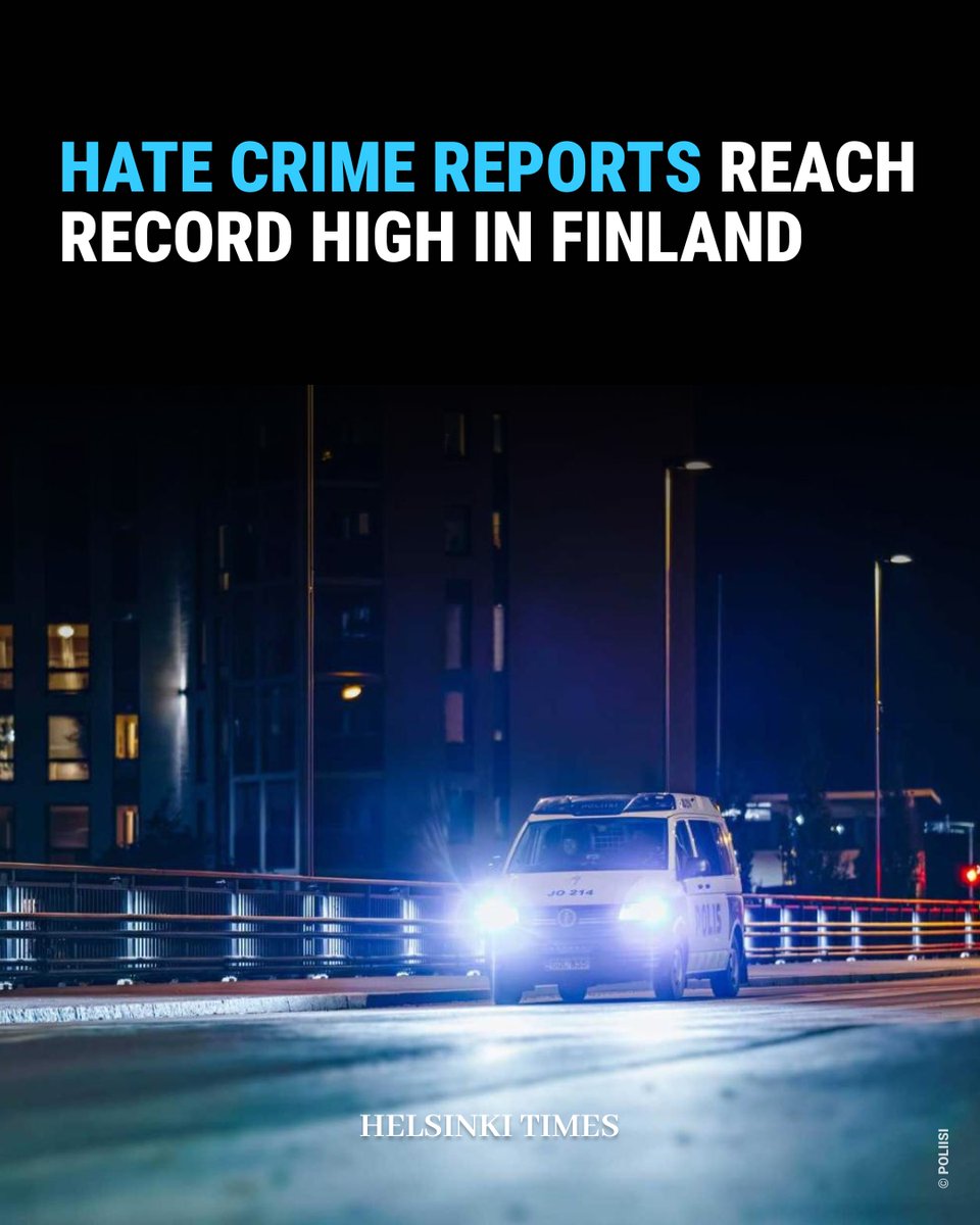 HelsinkiTimes's tweet image. Police University College says suspected hate crimes rose to 1,808 in 2024, the highest since 2008, up 13% year on year. 

Most cases involved assault or defamation, with the motive most often ethnic or national background. Reports linked to sexual or gender identity and to…