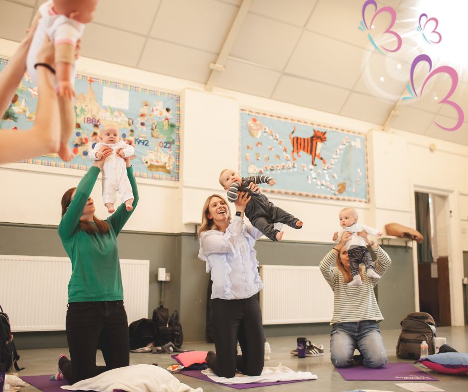 Stretch, giggle, repeat! Our Basking Babies yoga classes are full of fun for mums and babies alike. Gentle movement, playful poses, and lots of smiles! 🌼 #babyyoga #mumandbaby #baskingbabies