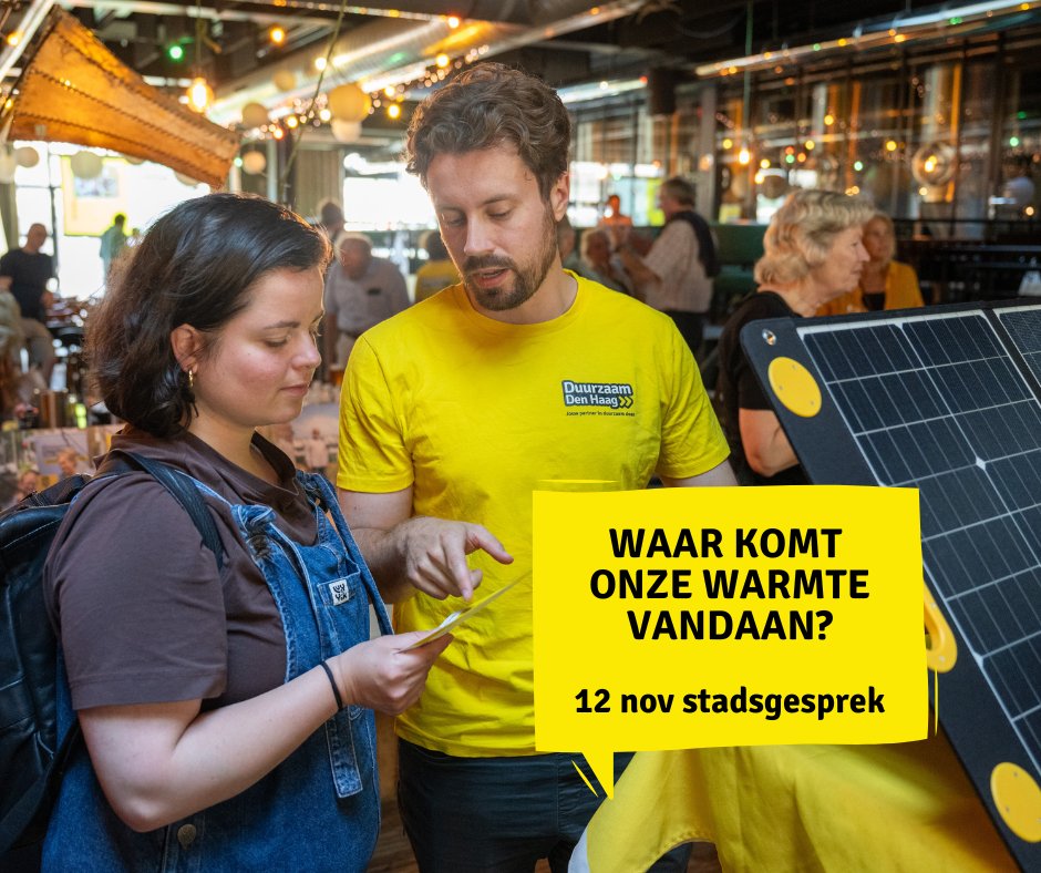 Kom langs op de #energiemarkt tijdens het stadsgesprek woensdag! 🏡 Hier zijn verschillende adviseurs en coaches aanwezig om jou te helpen fijner te wonen. En geld te besparen op je energierekening. 💸

🔗 Meld je aan: duurzaamdenhaag.nl/kalender/stads…