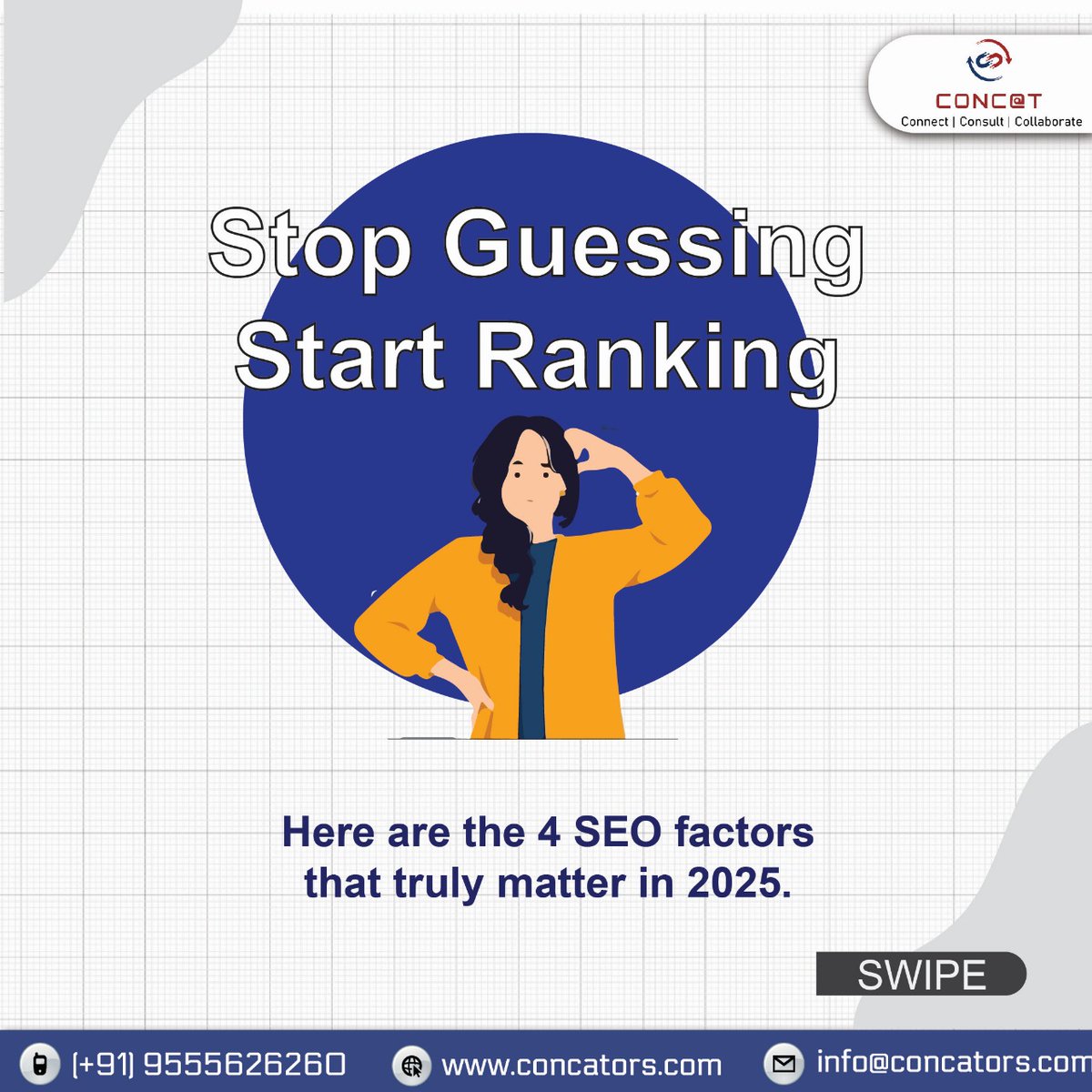 Concators's tweet image. Stop guessing, start ranking! 🚀
SEO in 2025 isn’t about tricks — it’s about strategy, precision, and performance.

Swipe 👉
#DigitalMarketing #SEO2025 #SearchRankings #SEOTrends #MarketingStrategy #OnlineGrowth #BusinessGrowth #DigitalSuccess #Concat #Concators