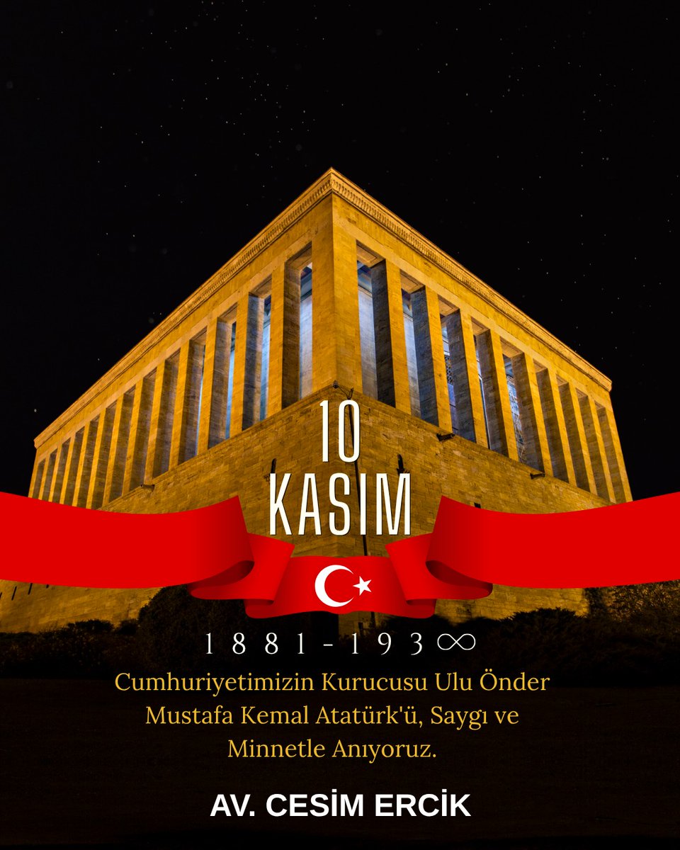 cesimercik's tweet image. Cumhuriyetimizin Kurucusu Ulu Önder Mustafa Kemal Atatürk&apos;ü, Saygı ve rahmetle Anıyoruz.