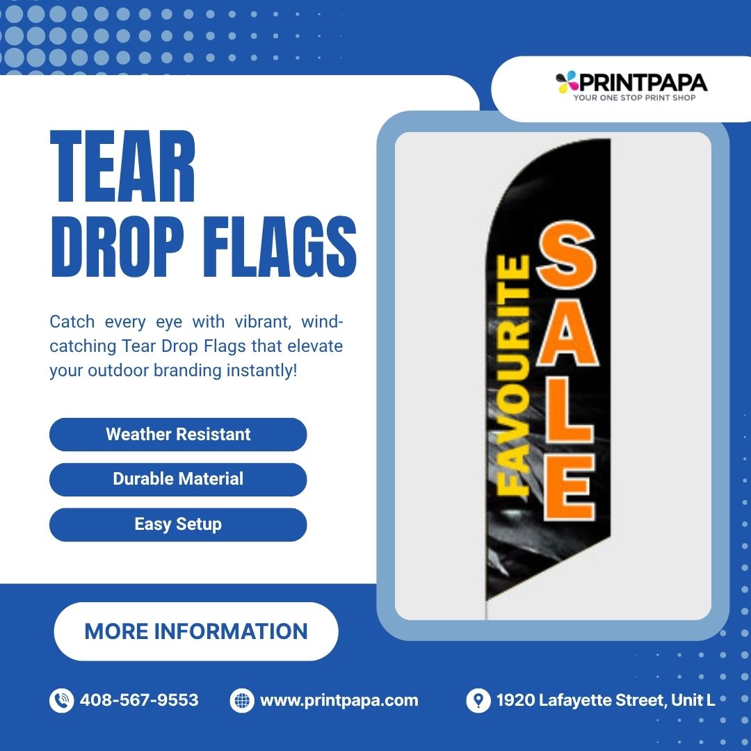 printpapa's tweet image. Boost your outdoor visibility with vibrant Tear Drop Flags! Perfect for events, sales, or storefronts - durable, weather-resistant, and easy to set up.  

Order now: printpapa.com/eshop/pc/Tear-…

 #TearDropFlags #CustomPrinting #PrintPapa