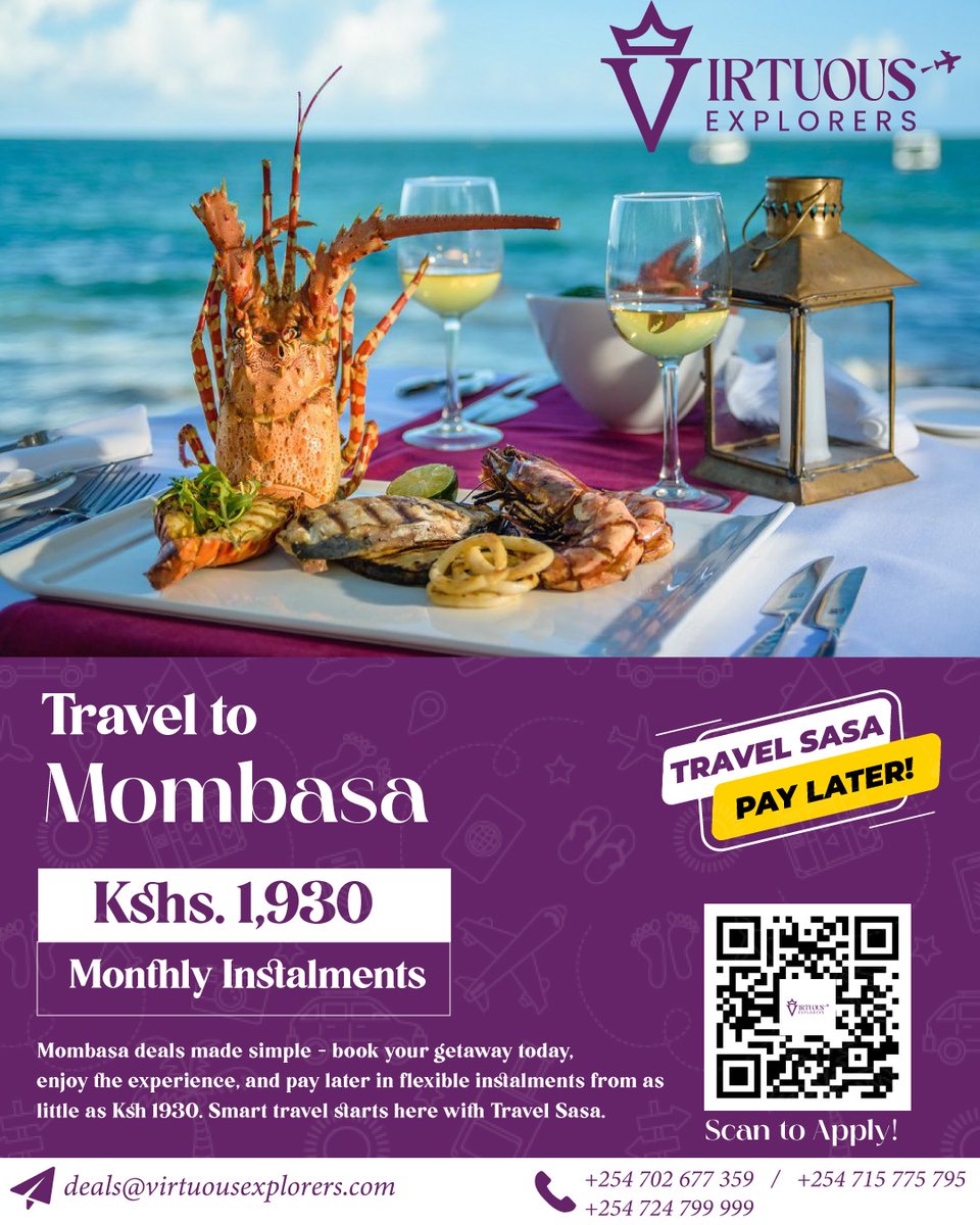 SafariPay by Virtuous Explorers transforms holiday planning. Book your trip today with just 20% upfront and enjoy flexible payments over 12 months, making international travel affordable for every working Kenyan. #VirtuousExplorersDeals <a href="/VirtuousClub/">Virtuous Explorers Travel Club</a>