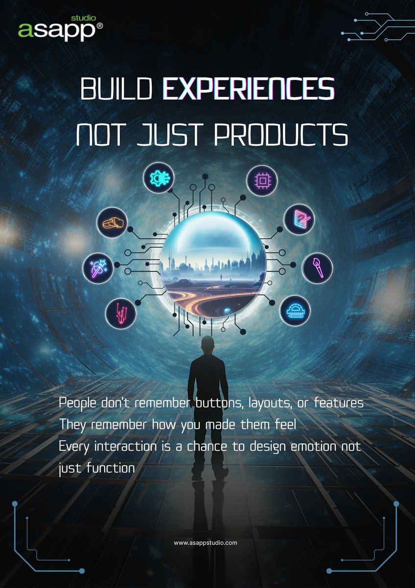 AsappStudio's tweet image. Because great design is felt, not just seen
#DesignThinking #UserExperience #DigitalInnovation #ASAPPStudio #CreativeTechnology