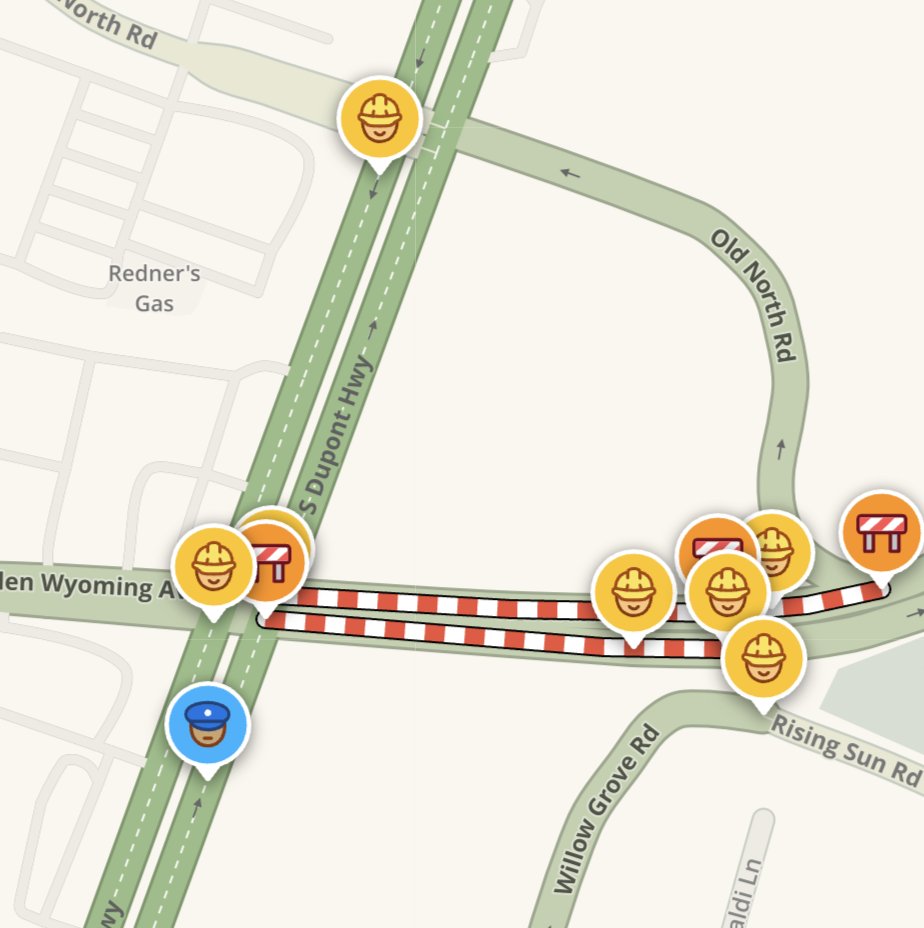 Waze Delaware tweet media