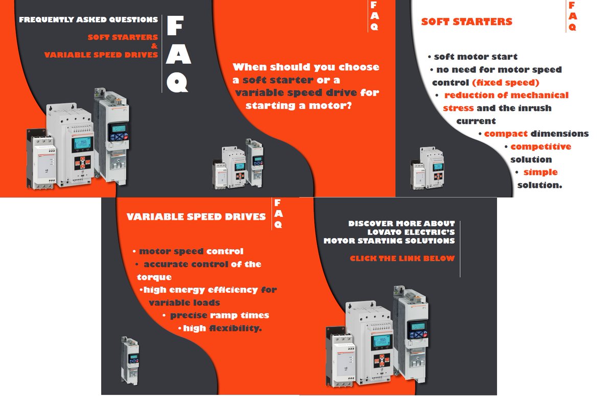 LovatoGmbh's tweet image. ❓ Softstarter oder Frequenzumrichter?
🔎 Unsere FAQ erklärt, wann welche Lösung für den Motorstart sinnvoll ist.
👉 Vollständiges Dokument: catalogue.lovatoelectric.com/ch_de/Product/…
#LOVATOElectric #MotorControl #EnergyEfficiency #Automation #SoftStarter #VariableSpeedDrive