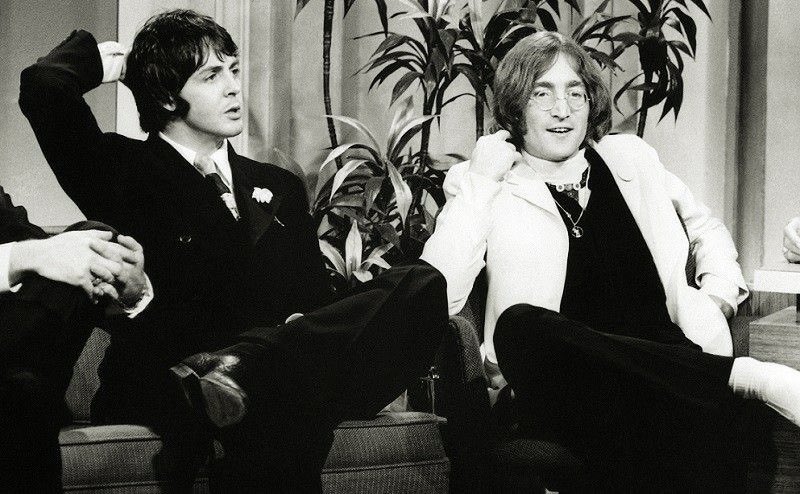 happy mclennon monday to john and paul in their bride and groom suits <3