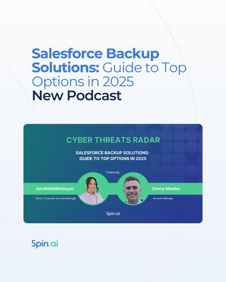 spintechinc's tweet image. 🎙️ New #podcast episode out now!

“Top 10 Salesforce Backup Options” – we break down why relying on just Salesforce is risky, and walk you through the best alternatives.

👉 Listen here: bit.ly/3XjfodN

#CyberSecurityRiskManagement #SaaSSecurity