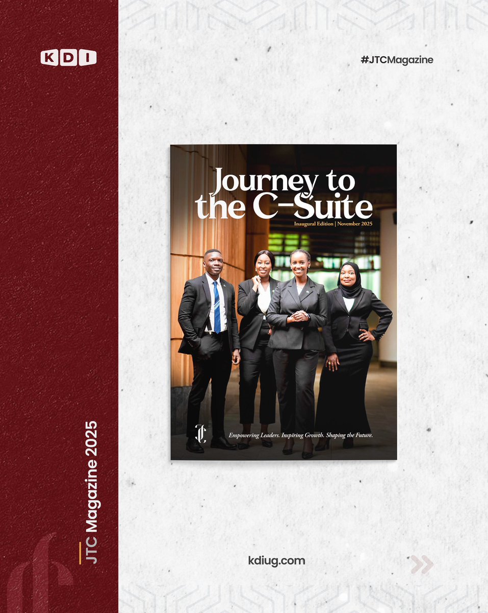 The 2025 Journey to the C-Suite Magazine is here; their first-ever edition designed by <a href="/KDIdesignagency/">KDI Design Agency</a>.

A collaboration that merges leadership, storytelling, and design.

Creative Direction: <a href="/edwin_kavuma/">KAVUMA EDWIN</a> 

🔗 Read more: kdiug.com/assetlibrary