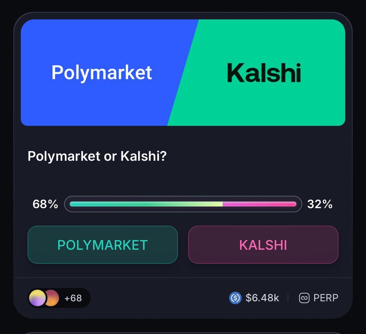 uipofficialbd's tweet image. Love this breakdown from @MyriadMarkets 

The @Polymarket vs @Kalshi debate keeps heating up — two platforms, two visions, one market for truth.

If you had to choose, which would you trade on?
