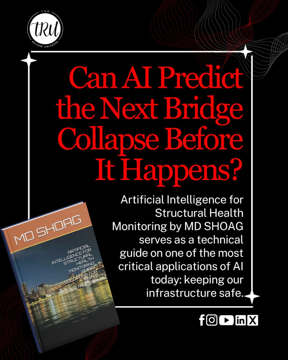 thereviewu5224's tweet image. Can AI Predict the Next Bridge Collapse Before It Happens?

Book: Artificial Intelligence for Structural Health Monitoring
Author: MD SHOAG

amazon.com/dp/B0FRZVLT5J?…

#ArtificialIntelligence #StructuralEngineering #SmartInfrastructure #CivilEngineering #MachineLearning #AIML