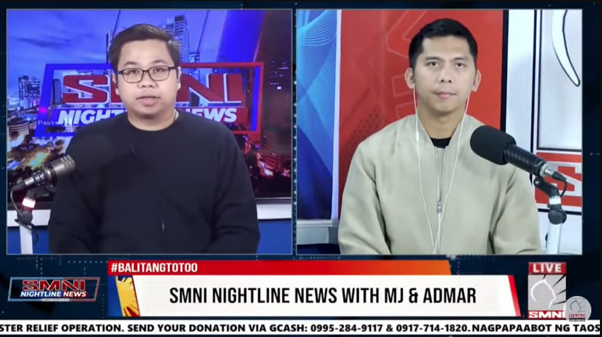 LIVE: SMNI Nightline News with <a href="/MJ__Mondejar/">MJ Mondejar 🇵🇭</a>  &amp; <a href="/AdmarVilando/">Admar R. Vilando</a>  | November 10, 2025 

WATCH: 👇
facebook.com/smniintegrated…
youtube.com/watch?v=PRGQ02…