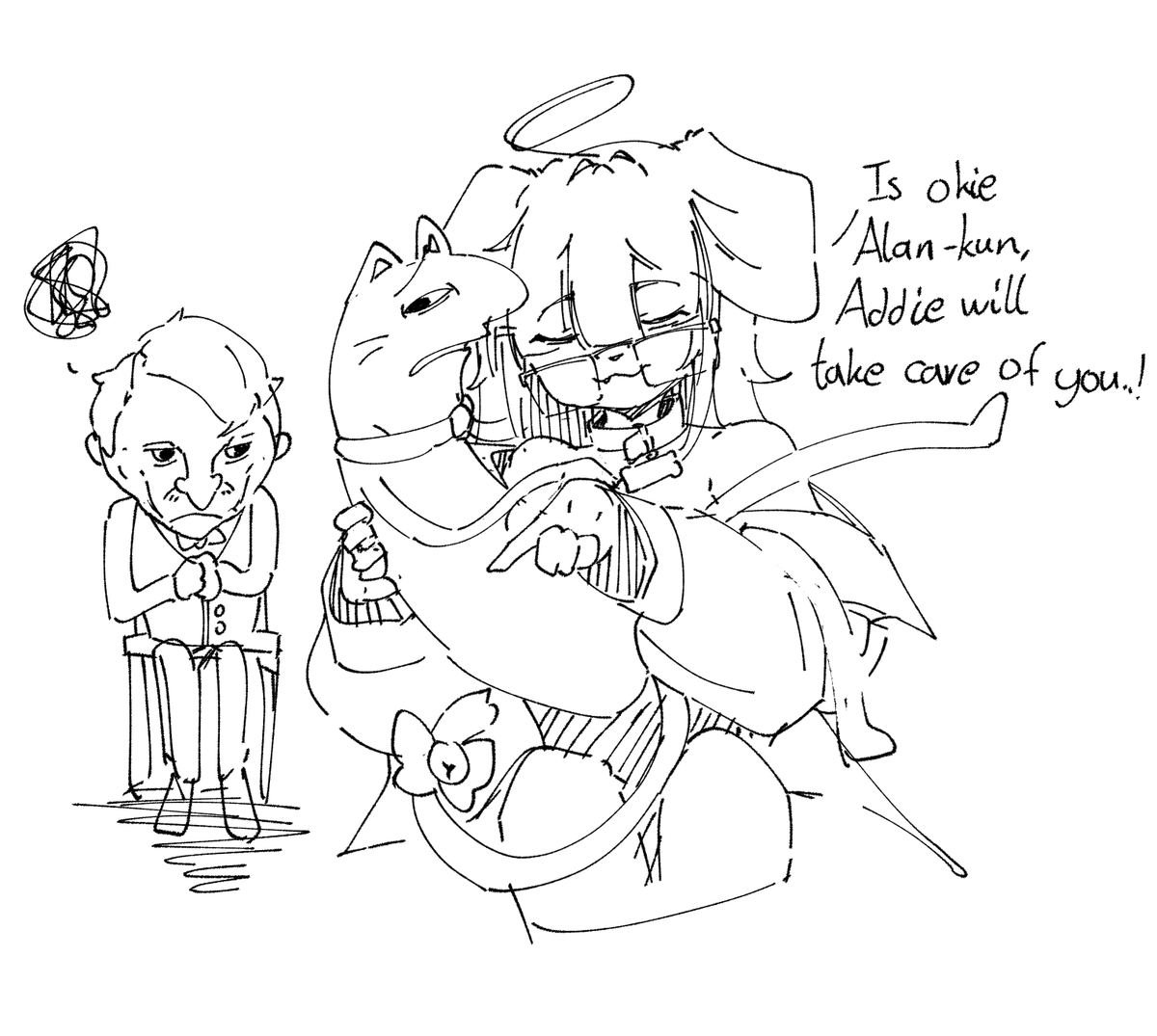 Addie knows about Alan's and Mr. Boss's recent chemistry, but Addie will always care for Alan the same way..!