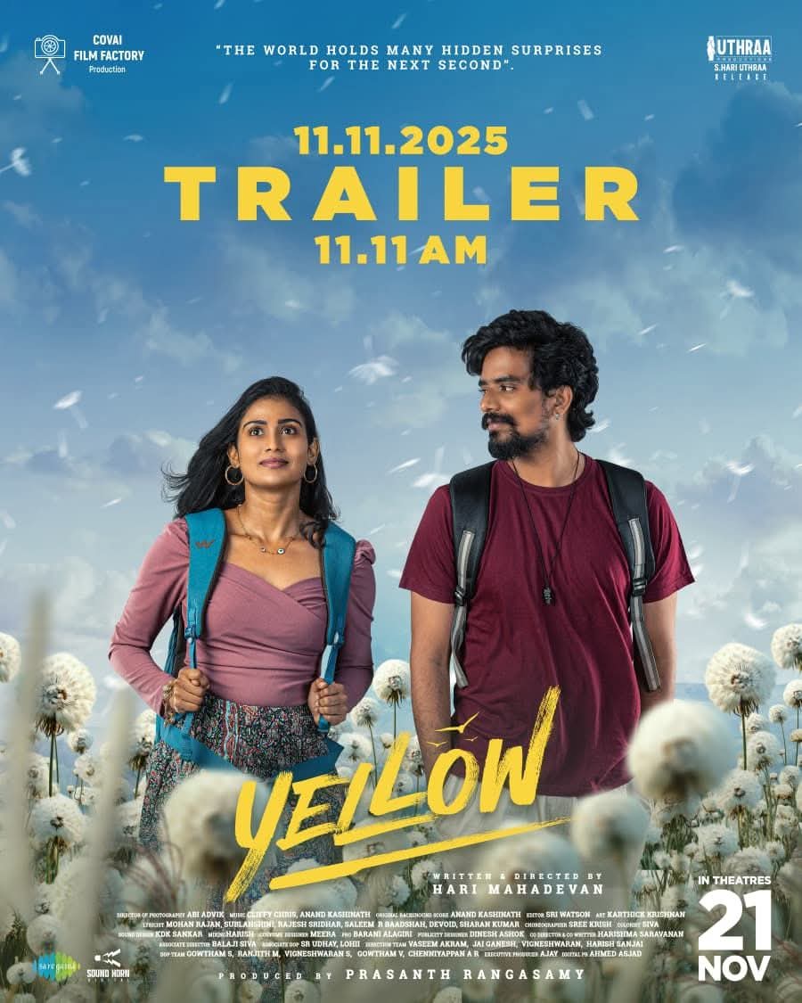 udhayramakrish2's tweet image. Trailer Tomorow
 Theatrical 
 *Uthraa productions*
@yellowmovie25
@covai_film_factory
@poornima_ravii @vaibhav_murugesan @Namita.krishnamurthy @iam.saiprasanna @Prabusolomonofficial @Thevinodhini  @Anandkashinath @cliffychris @abi_advik  @Ikarthikkrish @dineshashok_13 @pro_barani