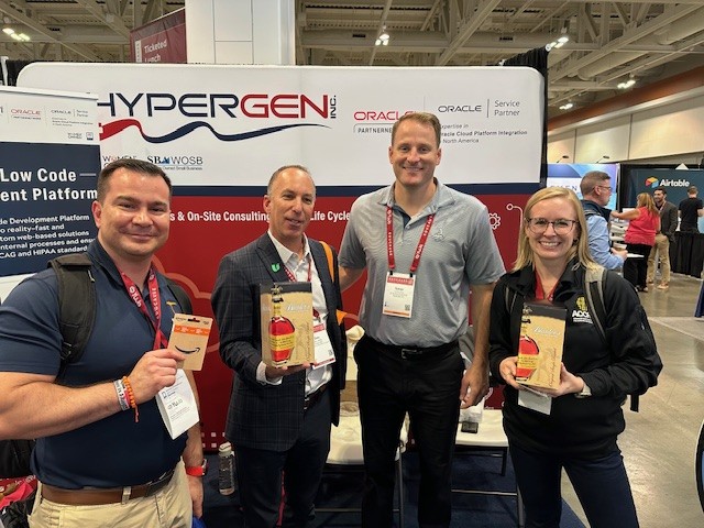 HypergenInc's tweet image. EDUCAUSE 2025 was a success! Thanks to everyone who stopped by the #HyperGen booth and joined our raffle.

Congrats to our winners:
🥃 Blanton’s – Lindsey Fox (Vanderbilt) &amp;amp; Gary Landau (CSU)
🎁 $50 Gift Card – Baltazar Santaella Jr. (UTEP)

#EDU25 #OraclePartner #OCI #PeopleSoft