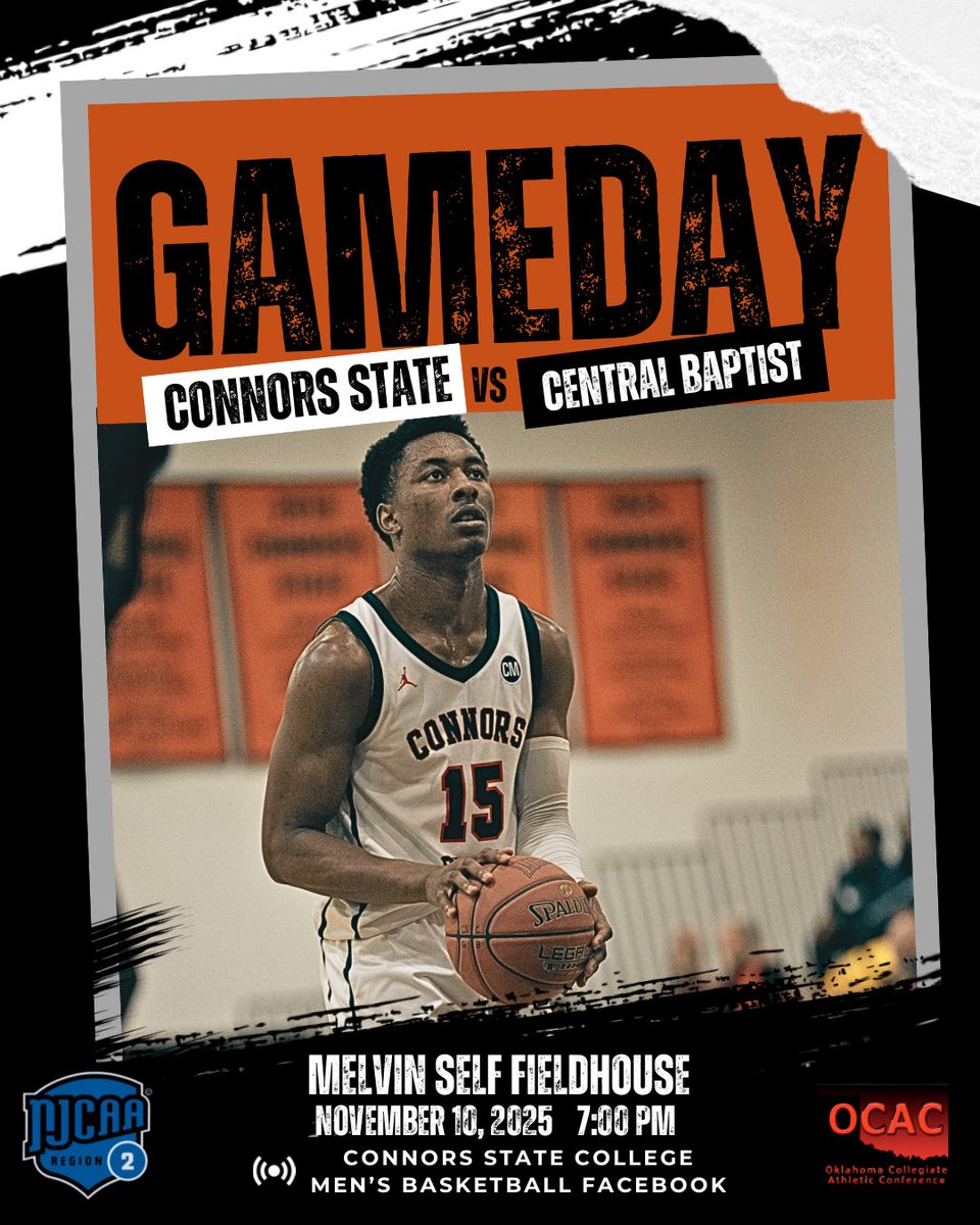 CSCMBB's tweet image. Game Day!!! 
The Cowboys Finish off the Home-stand with a Monday Night Matchup 

🆚 Central Baptist College
📍 Warner, Oklahoma
🕣 7 :00pm C.T.
🖥️ facebook.com/share/19gQAHaA…