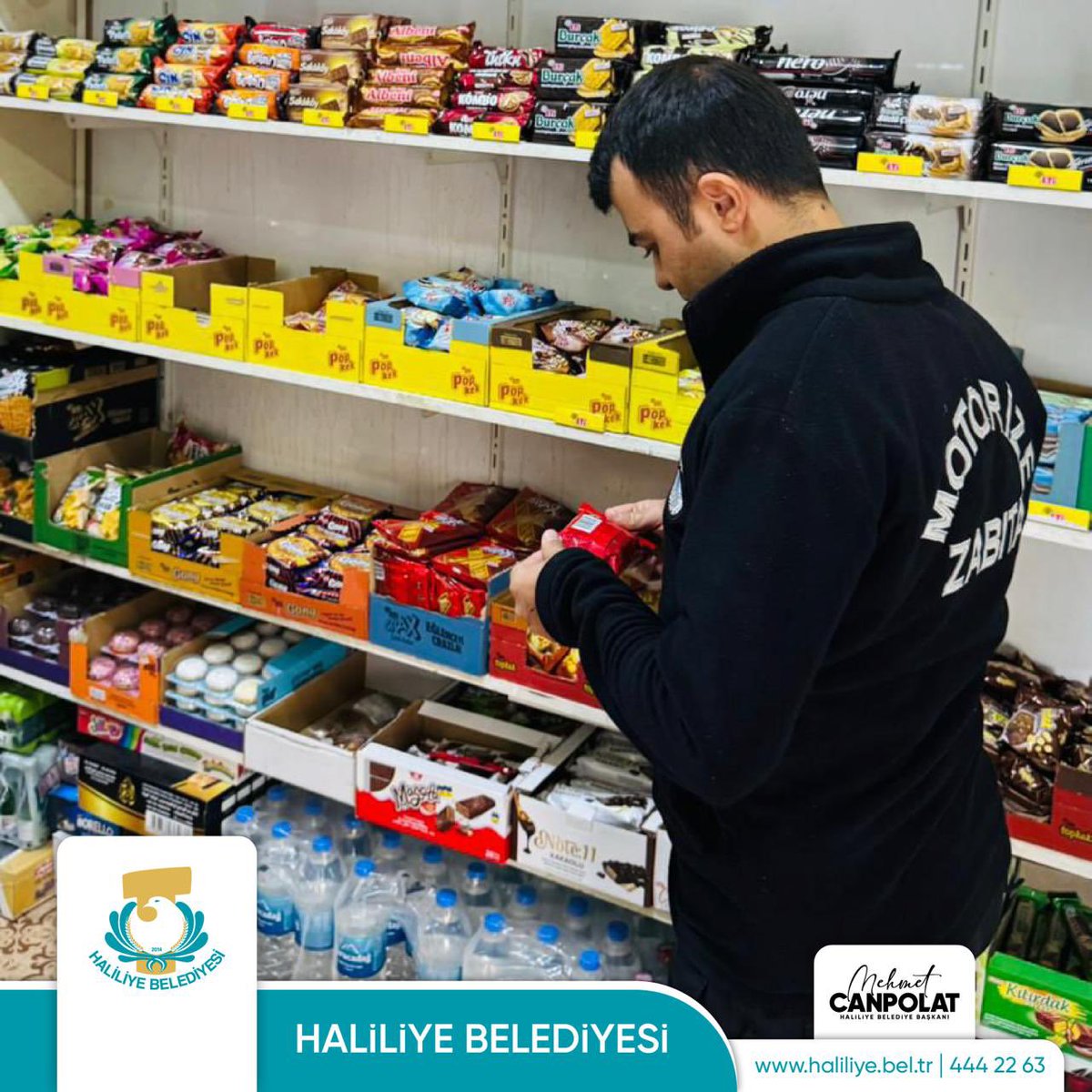 Sağlığınız için sahadayız. ✅👮‍♂️

Zabıta Müdürlüğümüze bağlı ekiplerimiz okul çevrelerde bulunan mini marketlerde;  
🔍 Hijyen kuralları,
📅 Son kullanma tarihleri,
🚫 Yasaklı ürün satışları için titiz bir denetim gerçekleştiriyor.