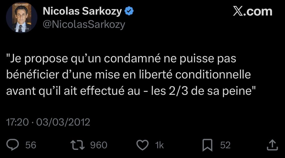 <a href="/BFMTV/">BFMTV</a> Qu’il reste en prison. Et le plus longtemps possible. Question de cohérence.