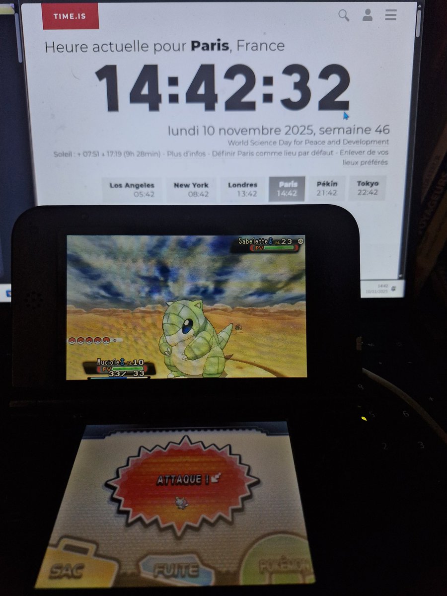 Le doublé avec ce Sabelette shiny en 5619 rencontres
Phase 16 pour Kraknoix
#SHLS12